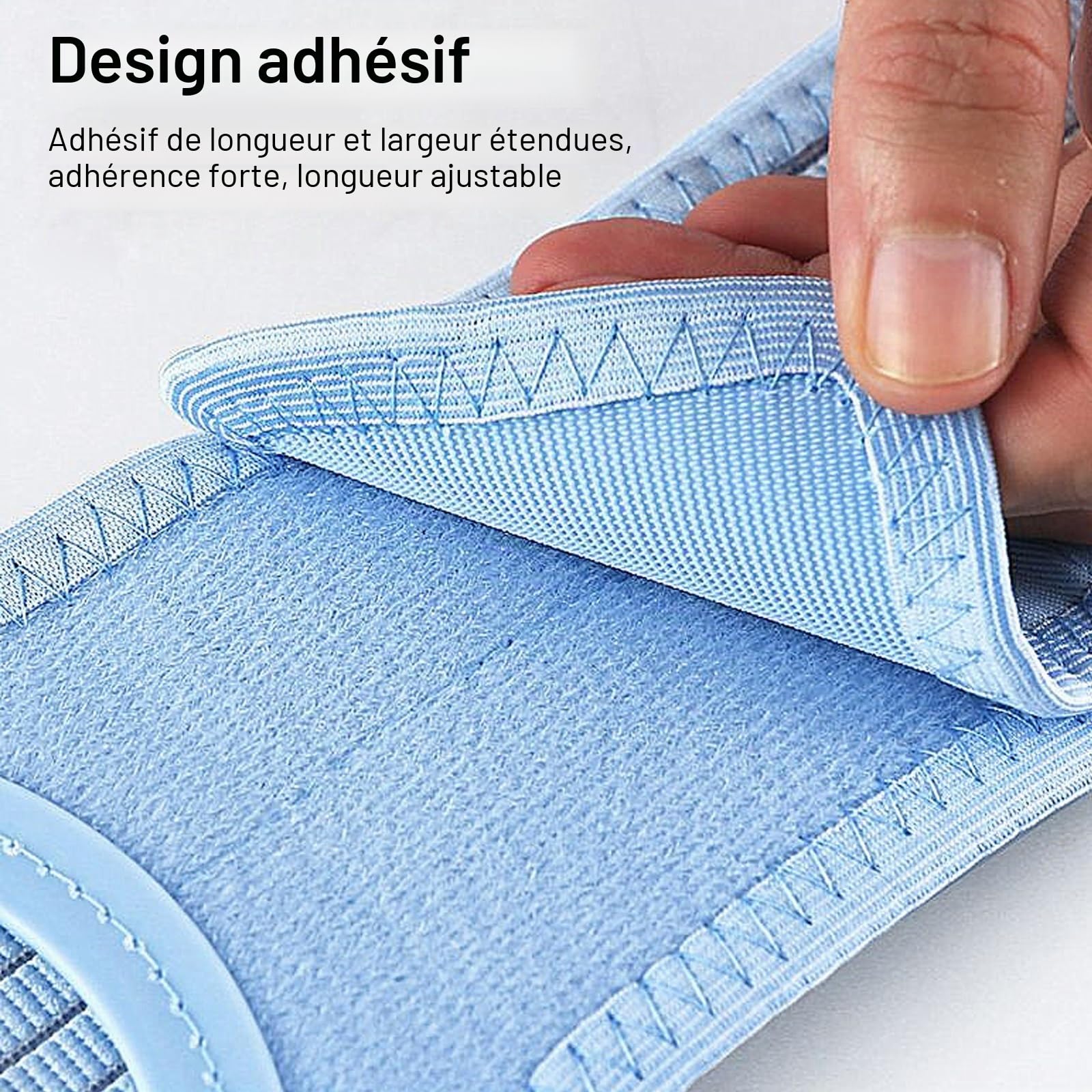Ceinture de Stomie pour Hommes et Femmes Ceinture Maintien Abdominale Bleue Ceinture pour Hernie Ombilicale d'Extension et 3 Anneaux de Stomie