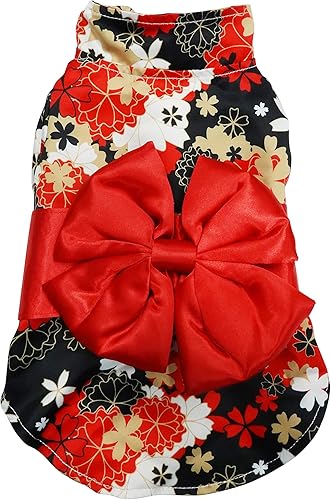 Miniatura 10 de Disfraz de kimono dorado para perro, talla M