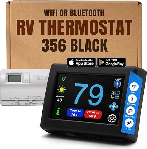 Vista 54 de MICRO-AIR - Termostato digital EasyTouch con WiFi o Bluetooth, programable y confiable, termostato Dometic para autocaravana, exteriores