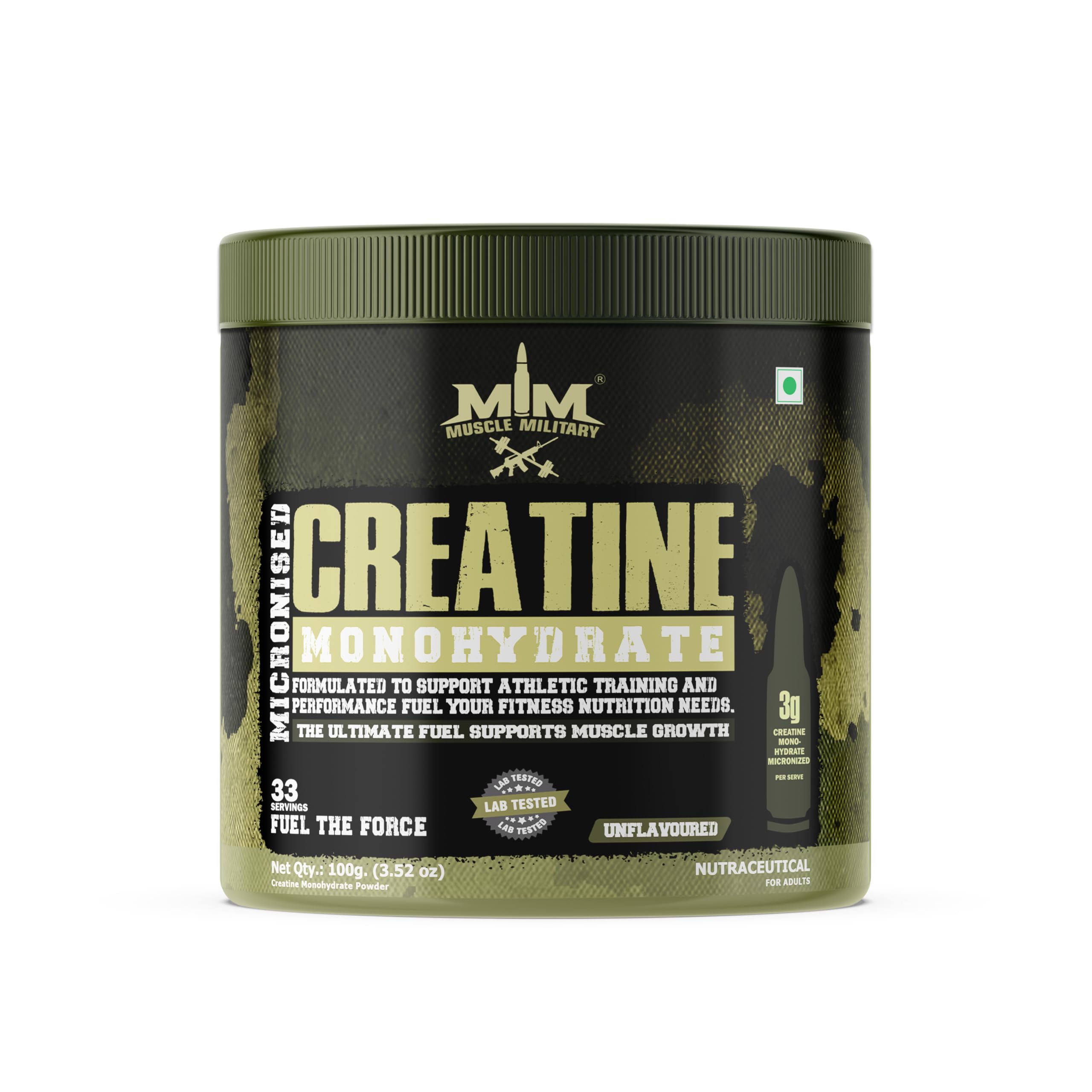 Muscle Military Creatine Monohydrate Micronized | 100g (33 Servings) | Unflavoured | 3g Per Serving | Lab-Tested Muscle Strength & Recovery Supplement | Performance Booster for Men & Women-image-14