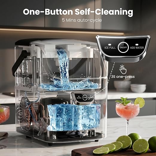 AGLUCKY Máquina de Hielo Nugget Portátil 35lbs Día miniatura 4
