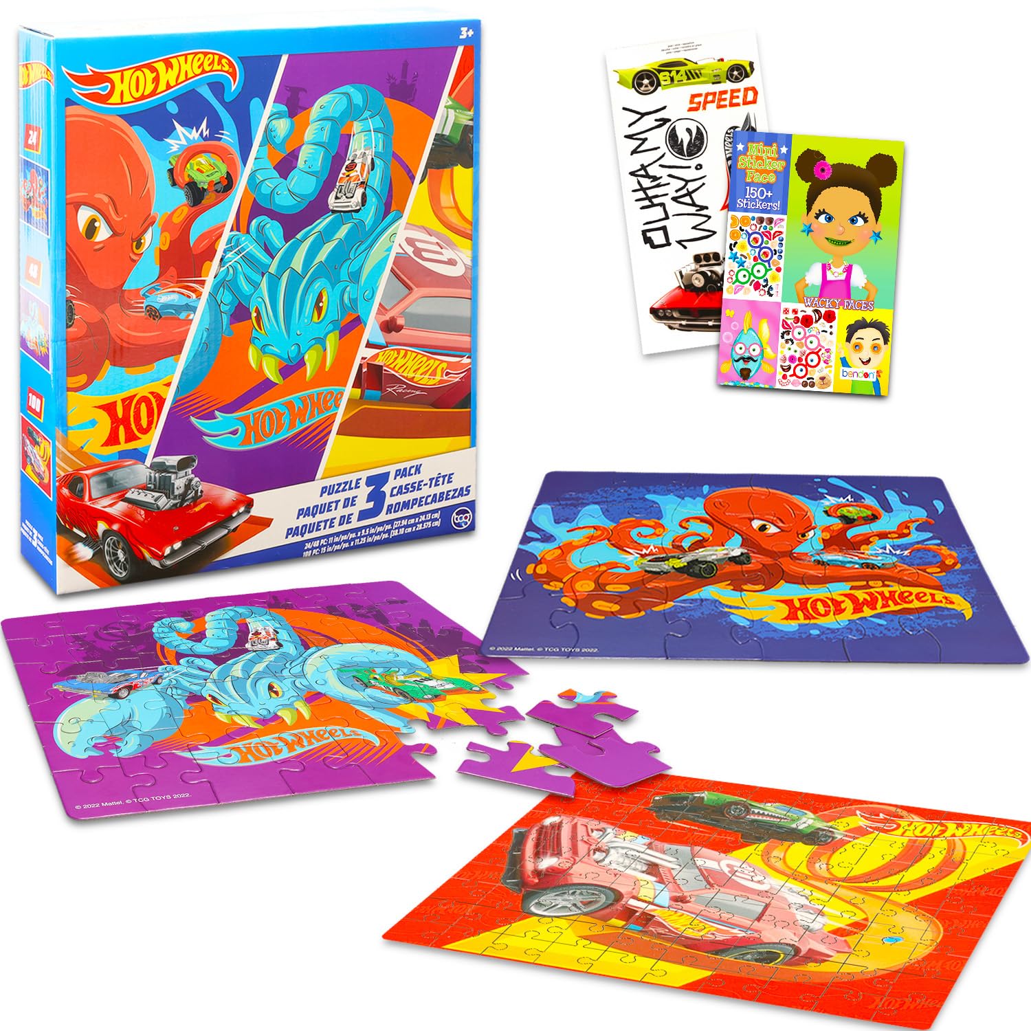 Amazon.com: Hot Wheels Jigsaw Puzzle Set - Bundle with 3 Hot