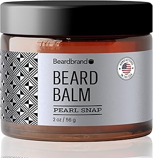 Beard Balm for Men - Travel Pack - Supports Thicker Beard, Pearl Snap Scent, Natural Ingredients Butter Reduces Dryness & Enhances Look - 2 oz