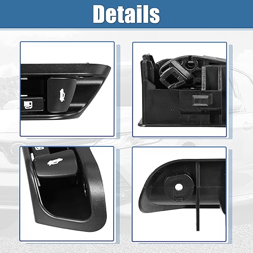 Miniatura 6 de X AUTOHAUX Panel de interruptor de botón de apertura de la tapa del maletero de la puerta del tanque de combustible para Toyota Camry 2007-2017