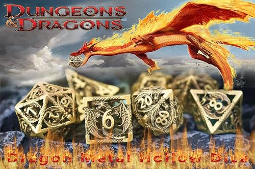 Miniatura 3 de Juego de dados huecos de metal Crusoe de Calabozos y Dragones juego de dados poliédricos DND miniaturas 5e D20 tapete de juego mágico 7 piezas dados