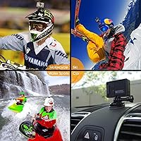 Vista 6 de Soportes adhesivos para casco de montaje plano curvado 3M compatible con GoPro Hero 11, 10, 9, 8, 7, 6, 5, 4, session, 3+, 3, 2, 1, Hero (2018)