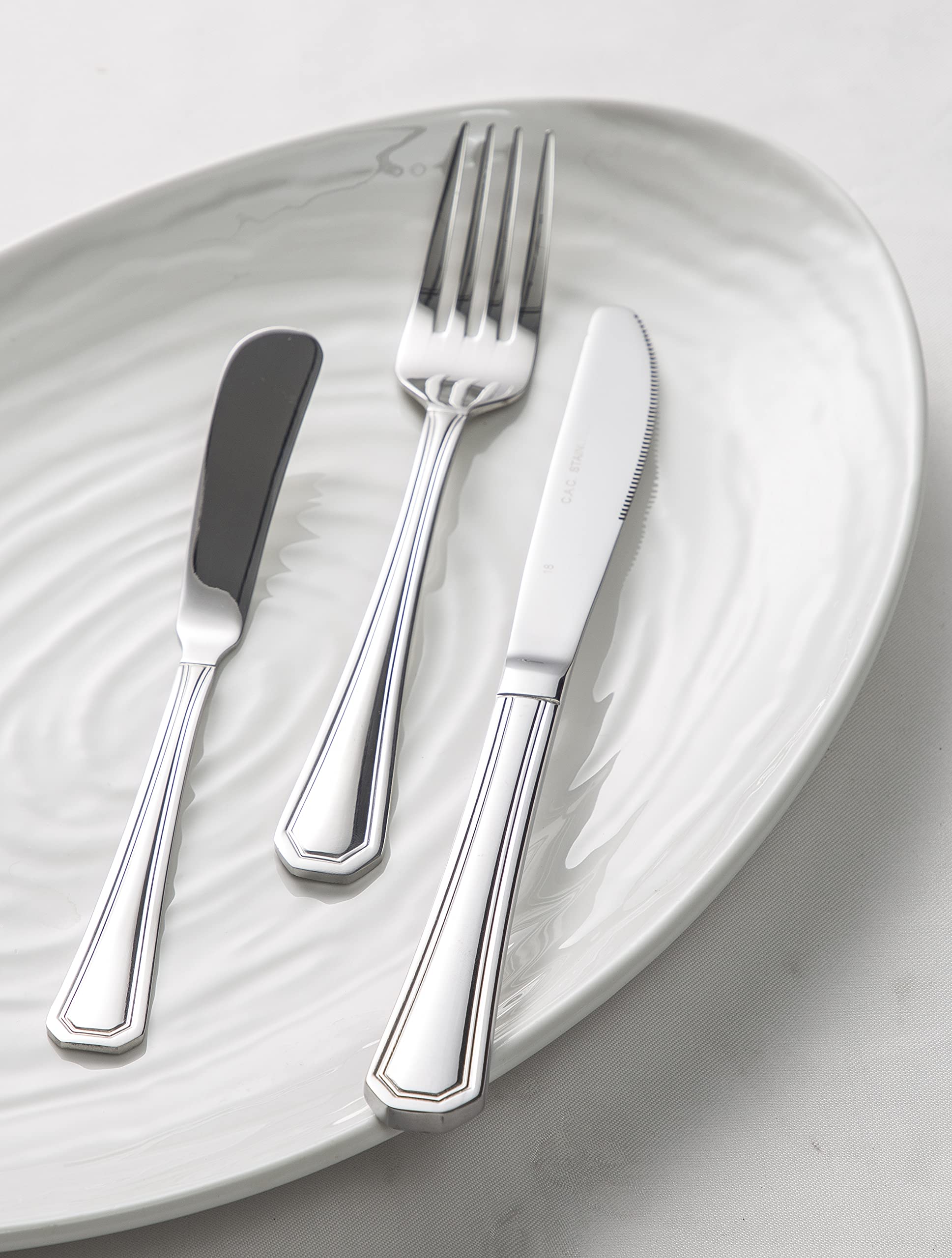 CAC Stainless Lux 8006-03 18/8 Stainless Steel Extra Heavyweight Dinner Spoon 7 3/8