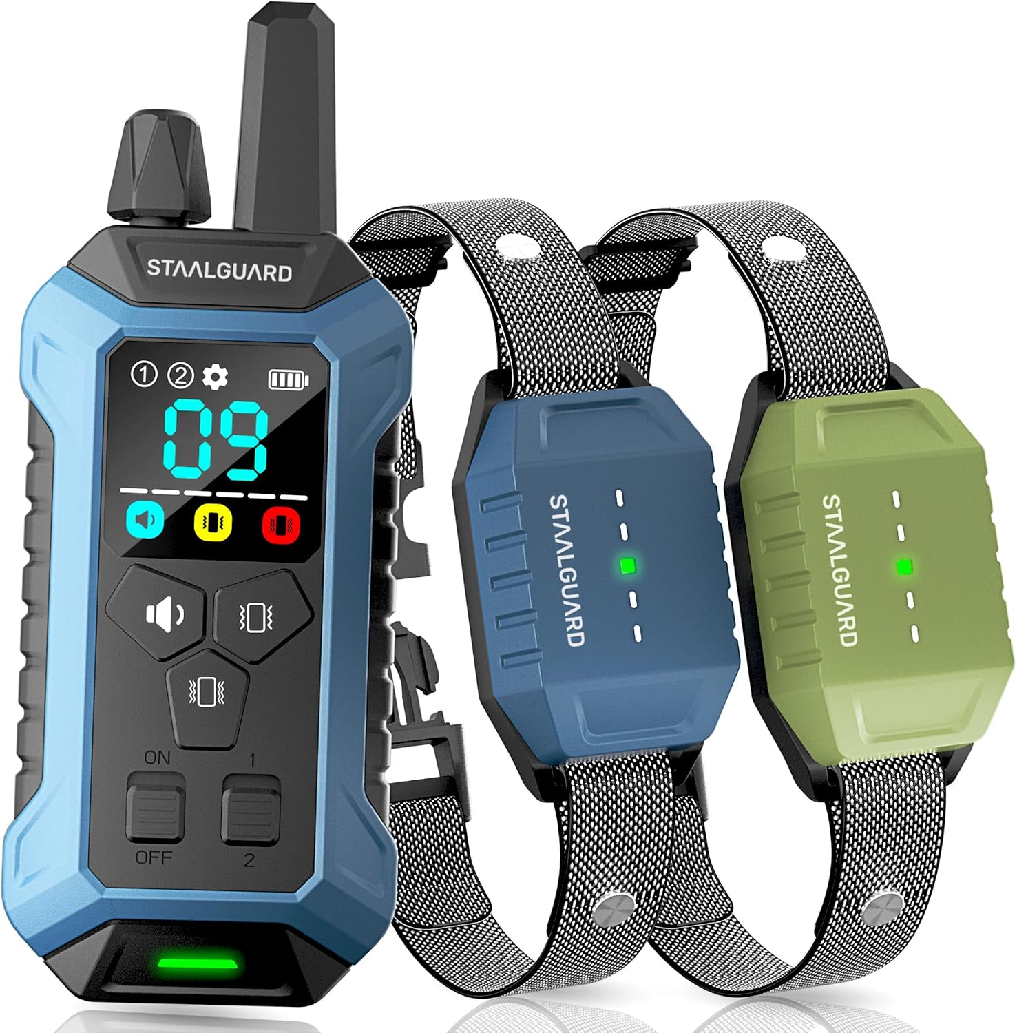 Staalguard remote control and two training collars