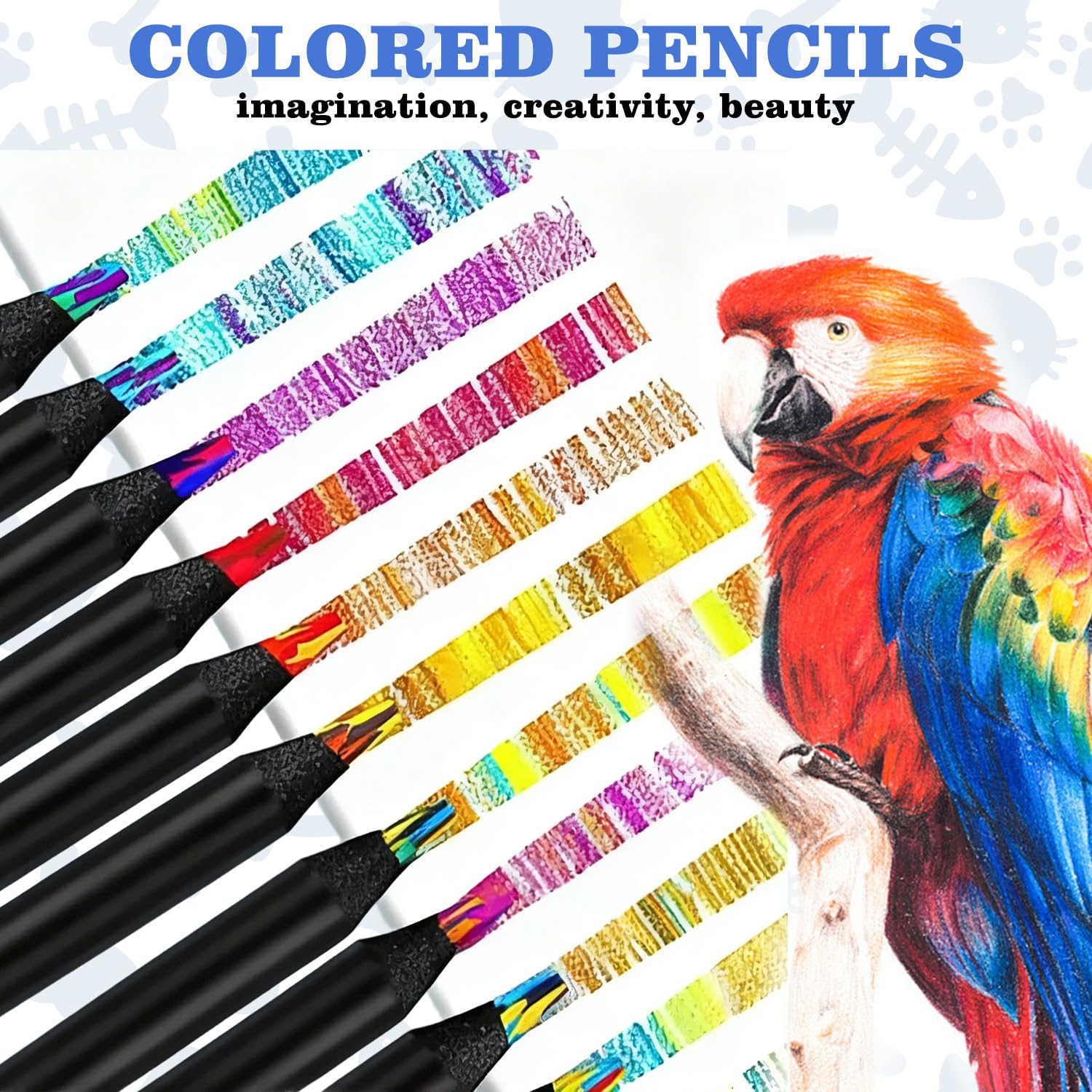 Wuneiox Colouring Pencils, 12PCS, No Dirty Hands, Rainbow Colouring Pencils - Image 2