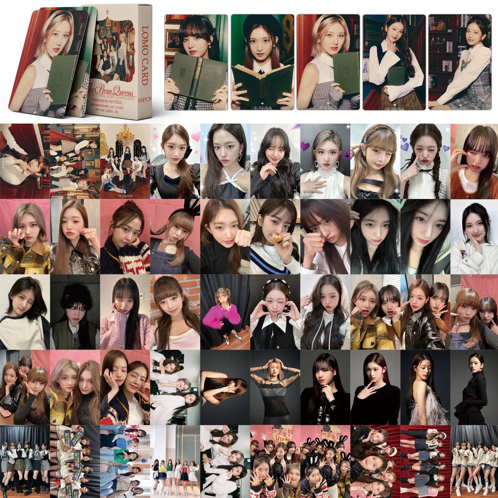 PYAJUU IVE Photo Cards 55pcs IVE THE PROM QUEENS Photocard KPOP