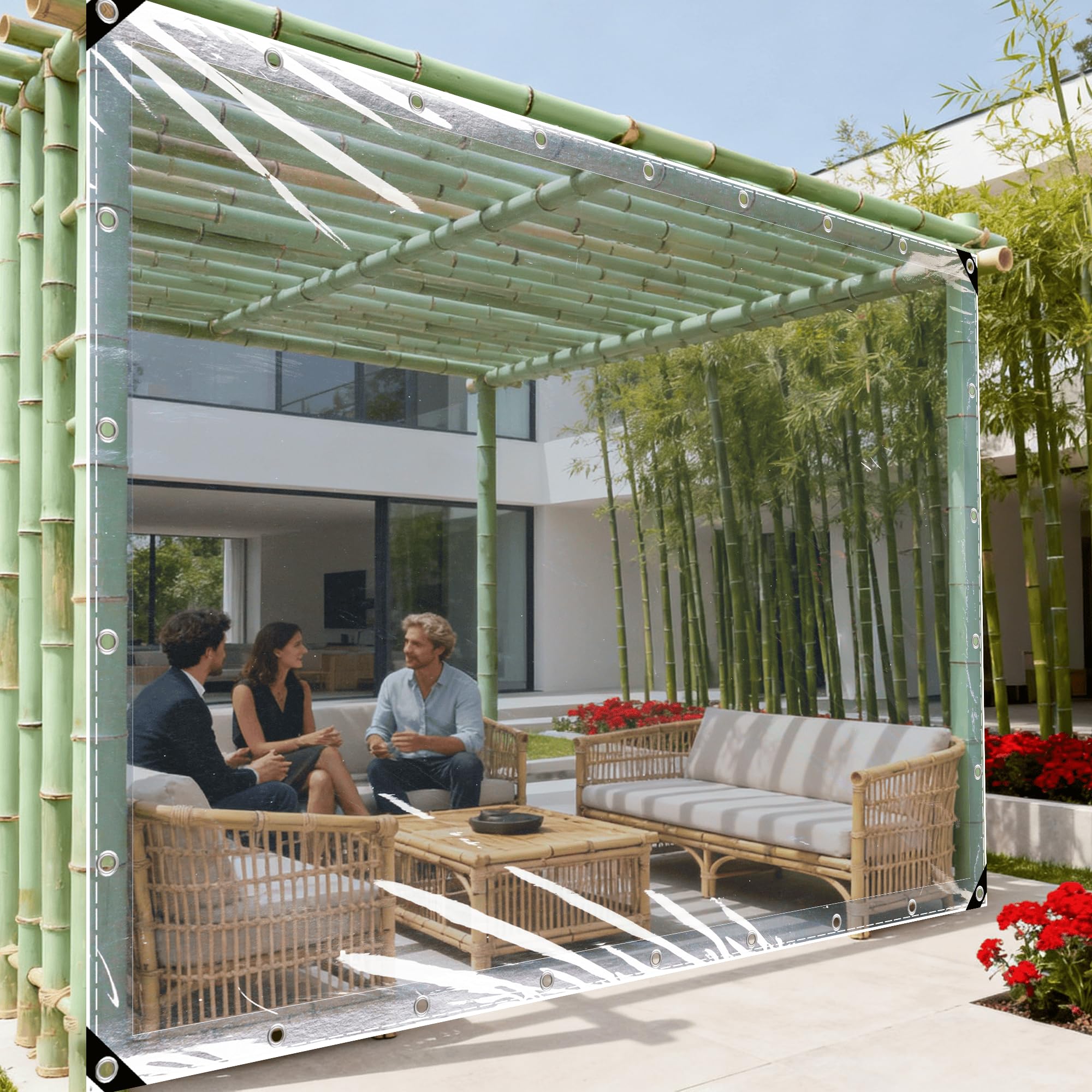 Lona impermeable transparente anti heladas para solucionar las filtraciones en balcón