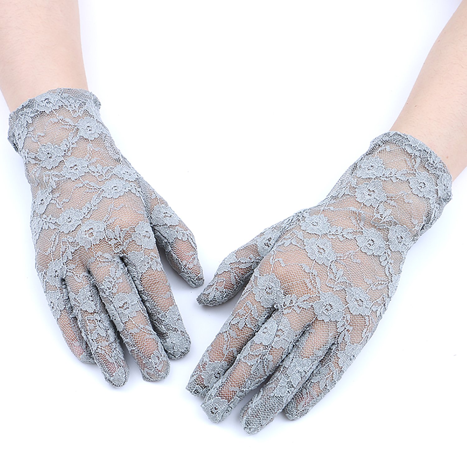GREATLOVEHosfairy Women's Summer Elegant Short Lace Elastic Gloves