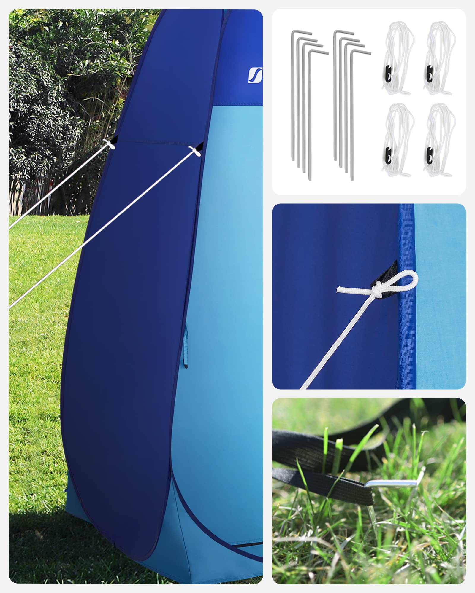SONGMICS Pop up Privacy Tent, Portable Camping Shower Toilet Changing