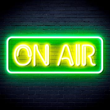 ADVPRO On Air Flex Silicone LED Neon Sign - Green & Yellow - st16s42-fnu0368-gy