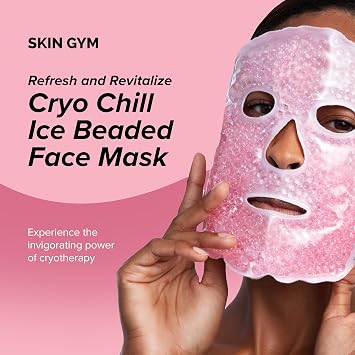 SKIN GYM Cryo Chill Ice Beaded Face Mask Skin Care, Advanced Cold Therapy Skin Care, Cold Face Eye Masks for Dark Rings and Swellings, Facial Care Spa Gifts for Women
