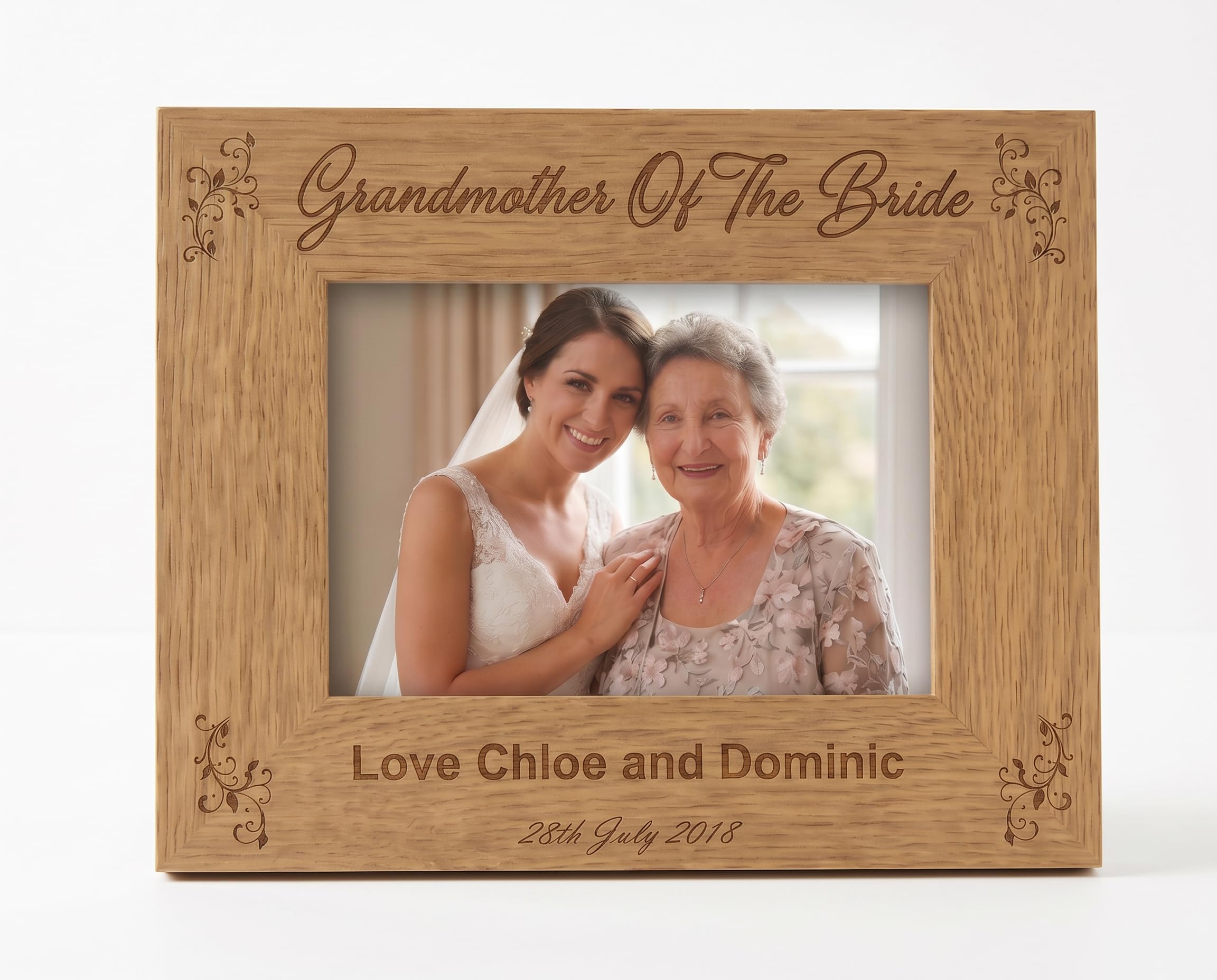 Personalised Grandmother Of The Bride Photo Frame Wedding Gift (4 x 6 Inch)