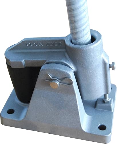 Dock Edge + Base basculante para látigo de amarre, gris
