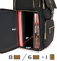 Vista 6 de ENHANCE DnD Backpack - RPG DM Bag for Dungeons and Dragons - Travel DnD Bag Organizer fits 6-8 Books Upright, 18" Laptop/DM Screen Slot, Miniature