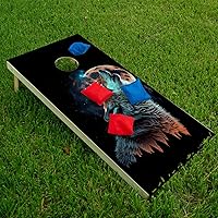 Vista 3 de Cornhole Board Wraps and Decals for Boards Set of 2 Skins Professional Vinyl Covers Sticker - Howling Wolf Art Cornhole Decal for Boards Covers