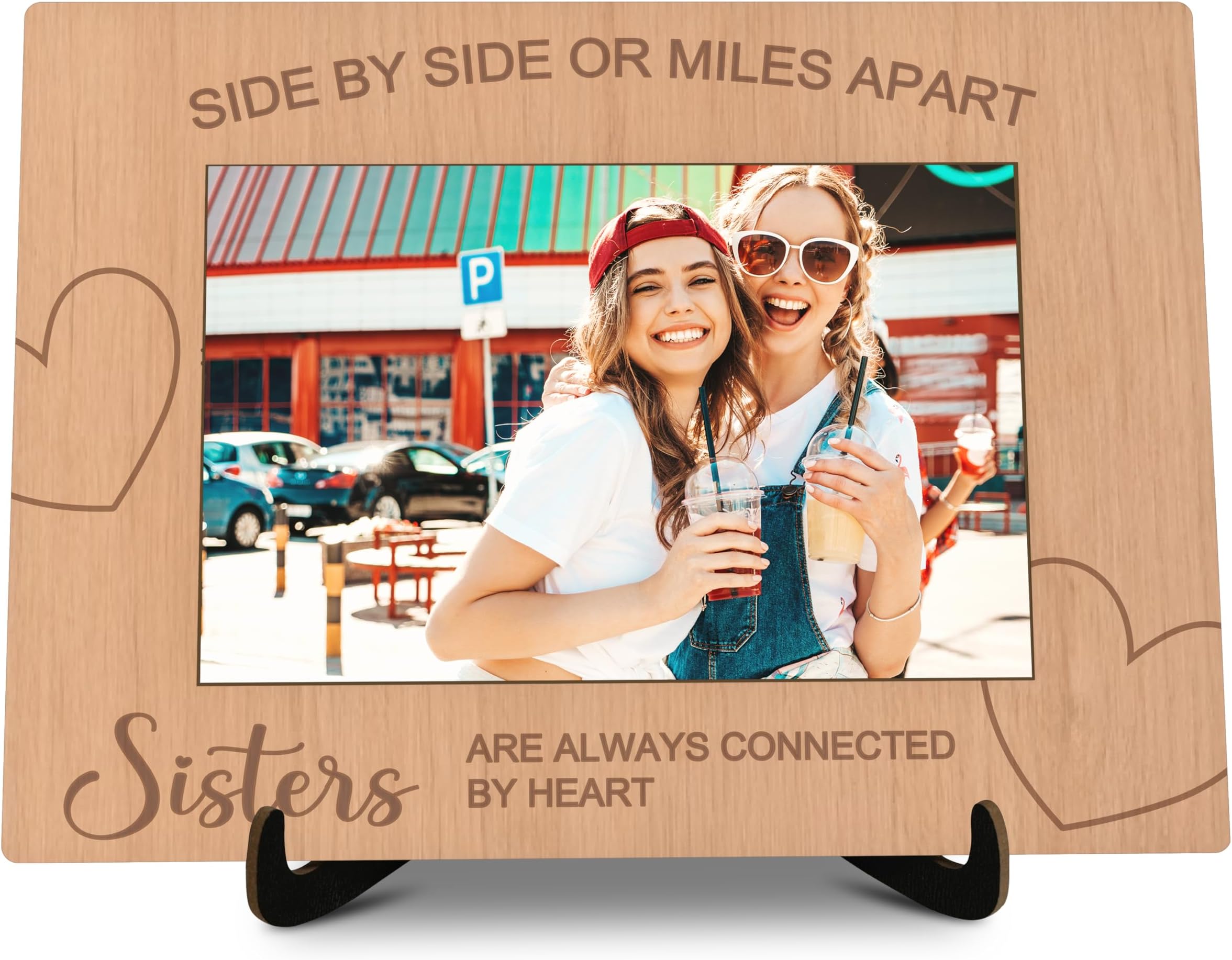 Friendship Journal Gift-Sister Gift-Long Distance Gift-Farewell Gift-Christmas Gift-Freind Gift-No Matter Where We Go-Refillable Travel Photo Diary Notebook-Always My Sister,Forever My Friend - View #7