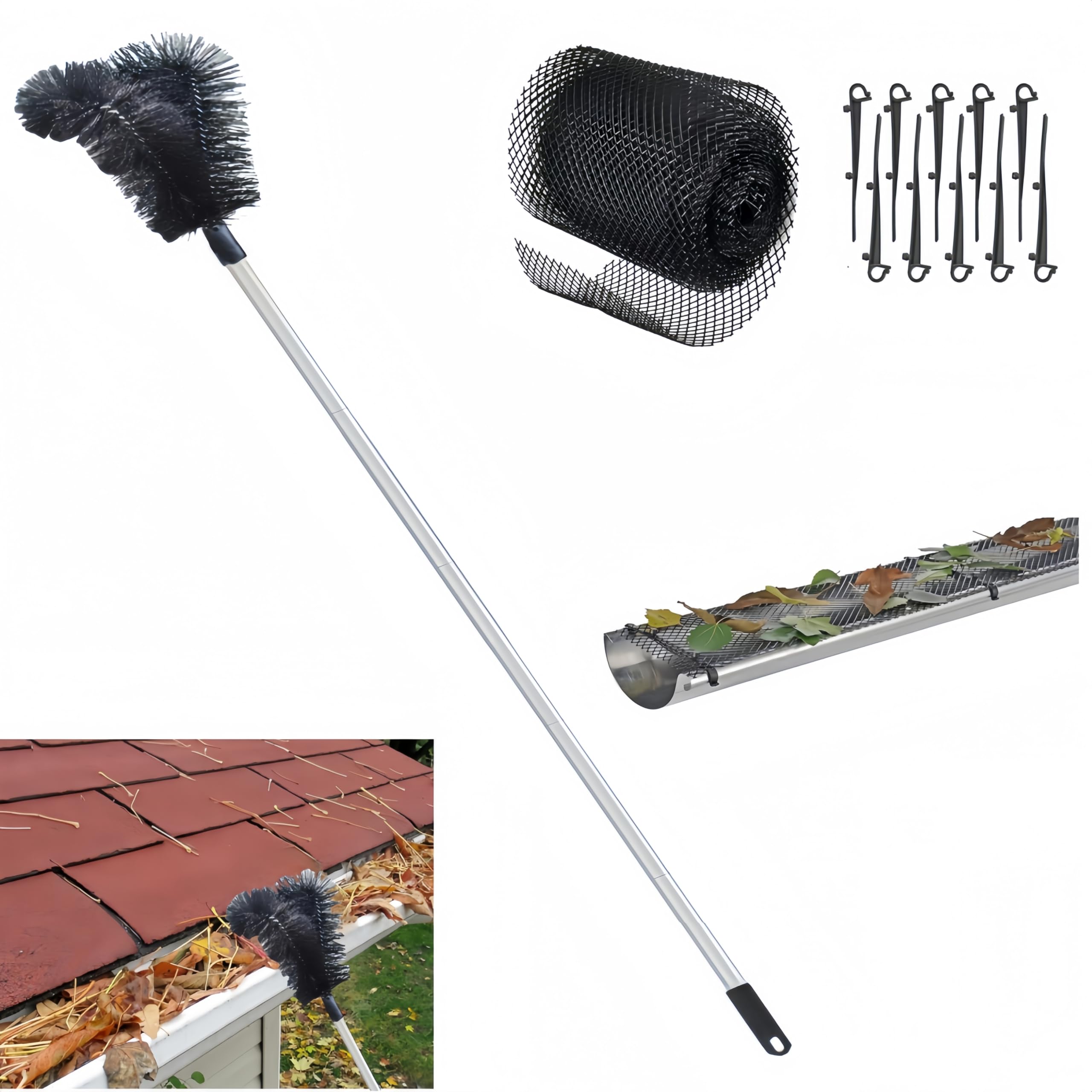 ensemble outils nettoyage gouttière