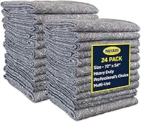 Vista 10 de Mantas de mudanza acolchadas XL, paquete de 12, resistentes y ecológicas para embalaje y protección de muebles