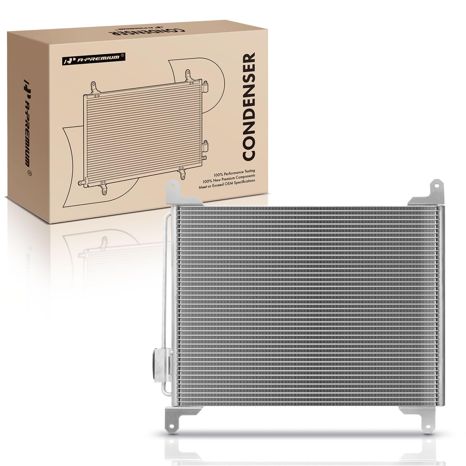 A-Premium Air Conditioning A/C Condenser Compatible with Freightliner, Sterling Truck Models - Business Class M2, Century Class, Columbia, FL70, FL112, FLD112, M2 106, XB XC Raised Rail, LT8500