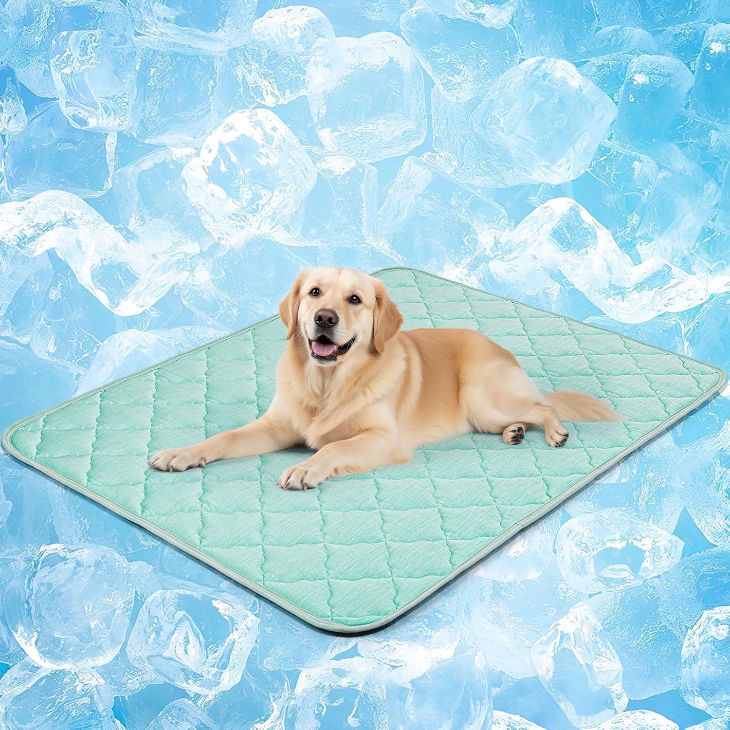 LOOBANI Dog Cooling Mat for Summer - 60" x 40" Pet Cooling Pad for Extra Large Dog with Anti-Slip Bottom, Portable Self-Cooling Pad for Dogs, Cats, Indoor & Outdoor Use, Couch, Bed, Kennels and Floor