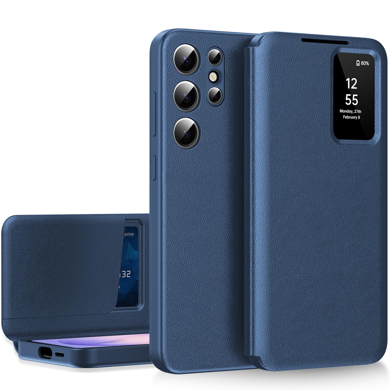 Cover per Samsung Galaxy S26 Ultra Custodia Portafoglio Pelle PU Wallet e Porta Carte Case Flip Libro Con Finestra di Visione Notifiche Cover Antiurto Custodia per Samsung S26 Ultra 5G Case