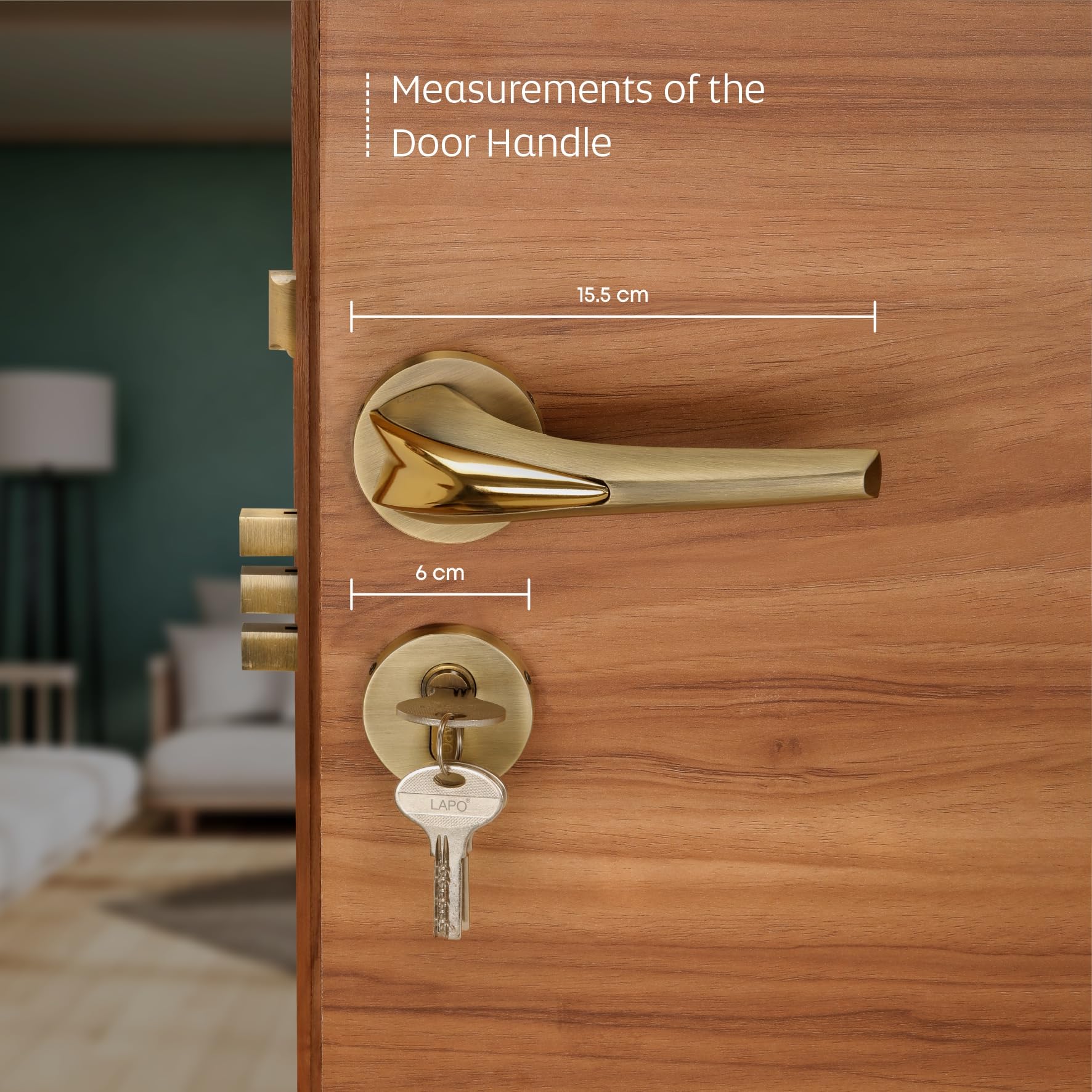 LAPO Mortise Lock - Secure Antique Style Door Lock -7