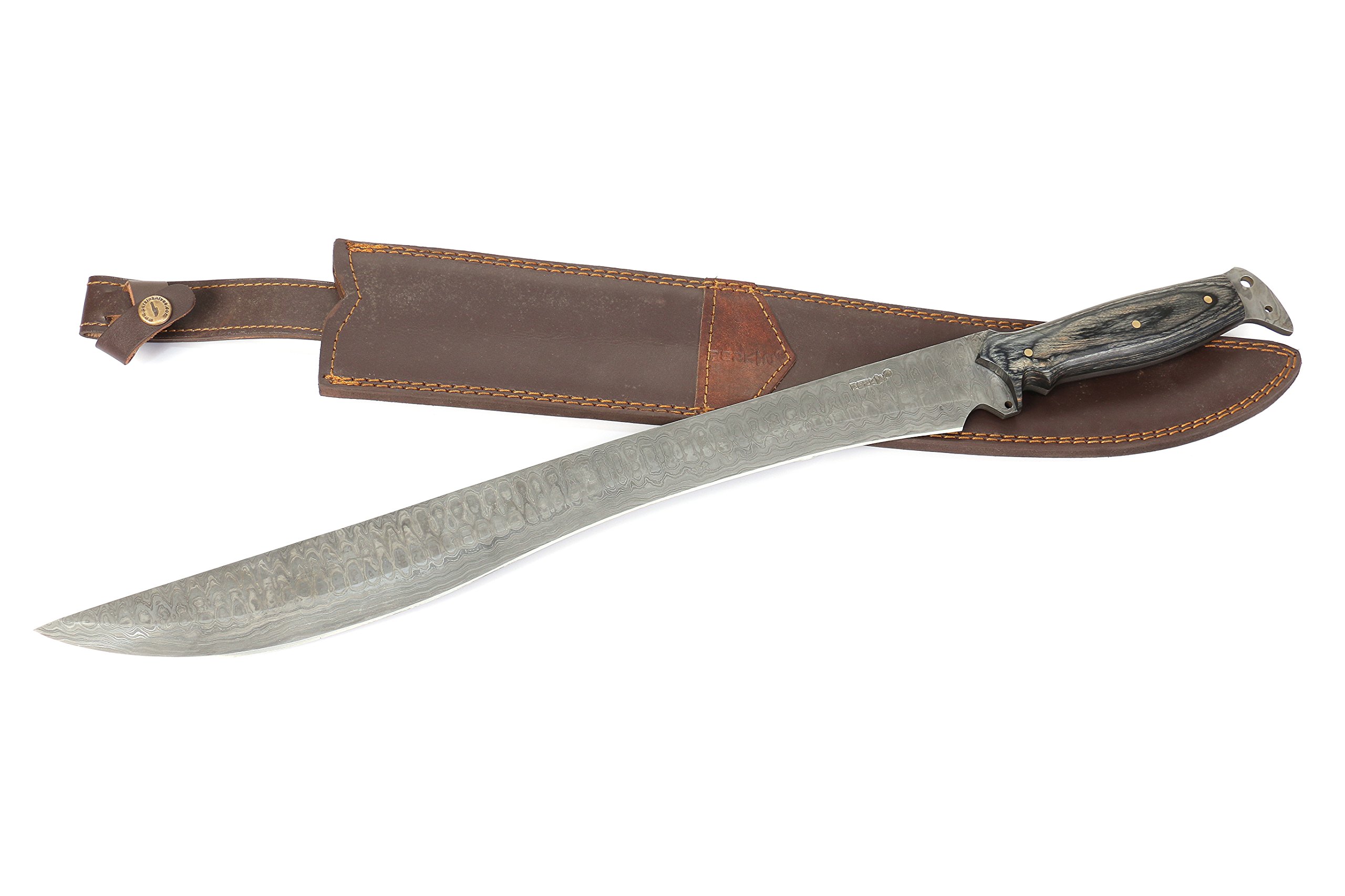 Perkin Damast Stahl messer - 61 cm Feststehendes Jagdmesser Schwert - SDPH
