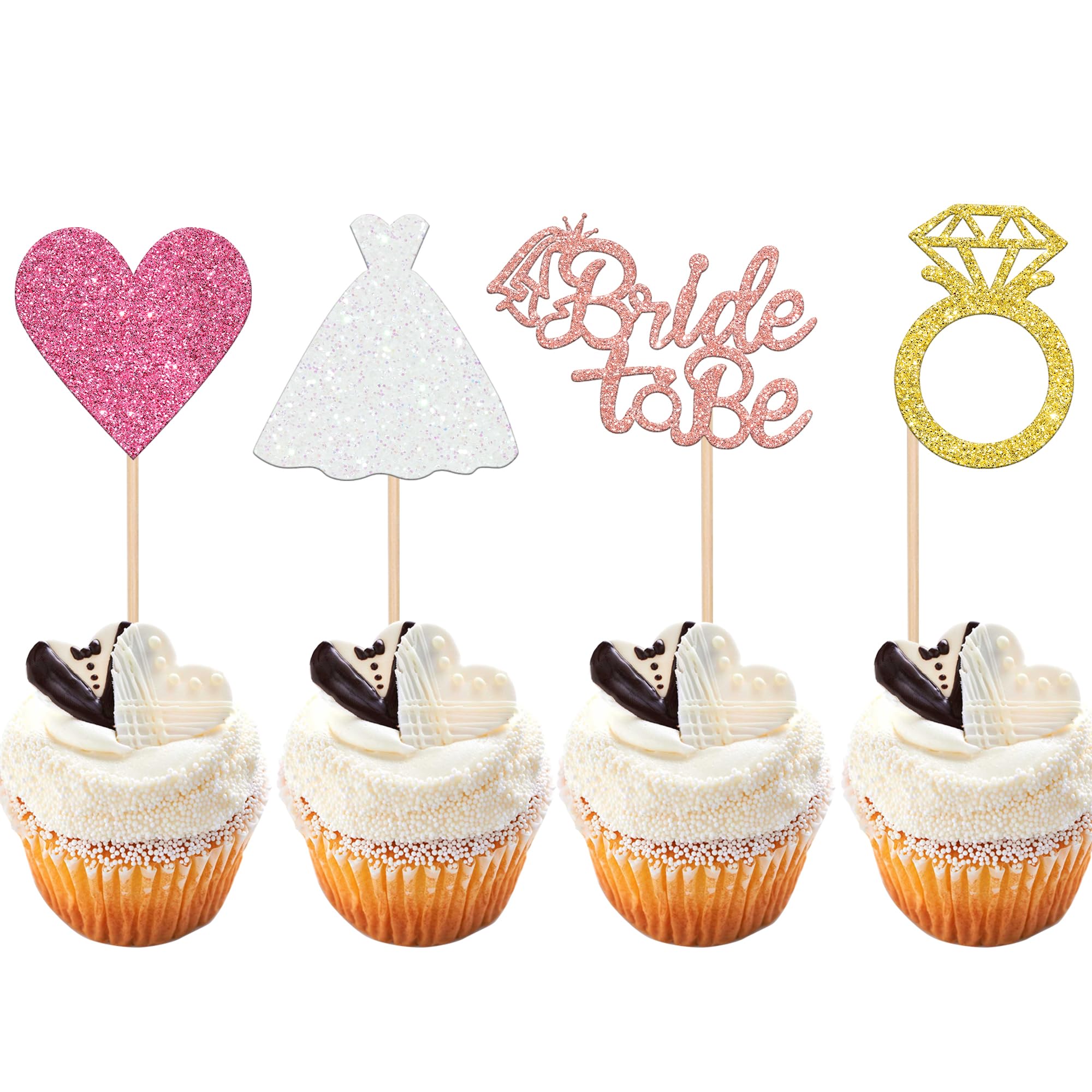 amazon-com-24-pcs-bride-to-be-cupcake-toppers-with-heart-ring-dress-bridal-shower-cupcake-picks-wedding-engagement-bachelorette-party-cake-decorations-supplies-colorful-grocery-gourmet-food