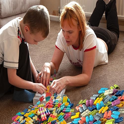 Miniatura 5 de PSDVAYI Juego de bloques de construcción, juego de construcción educativa, kit de juguetes de construcción para niños, bloques de aprendizaje