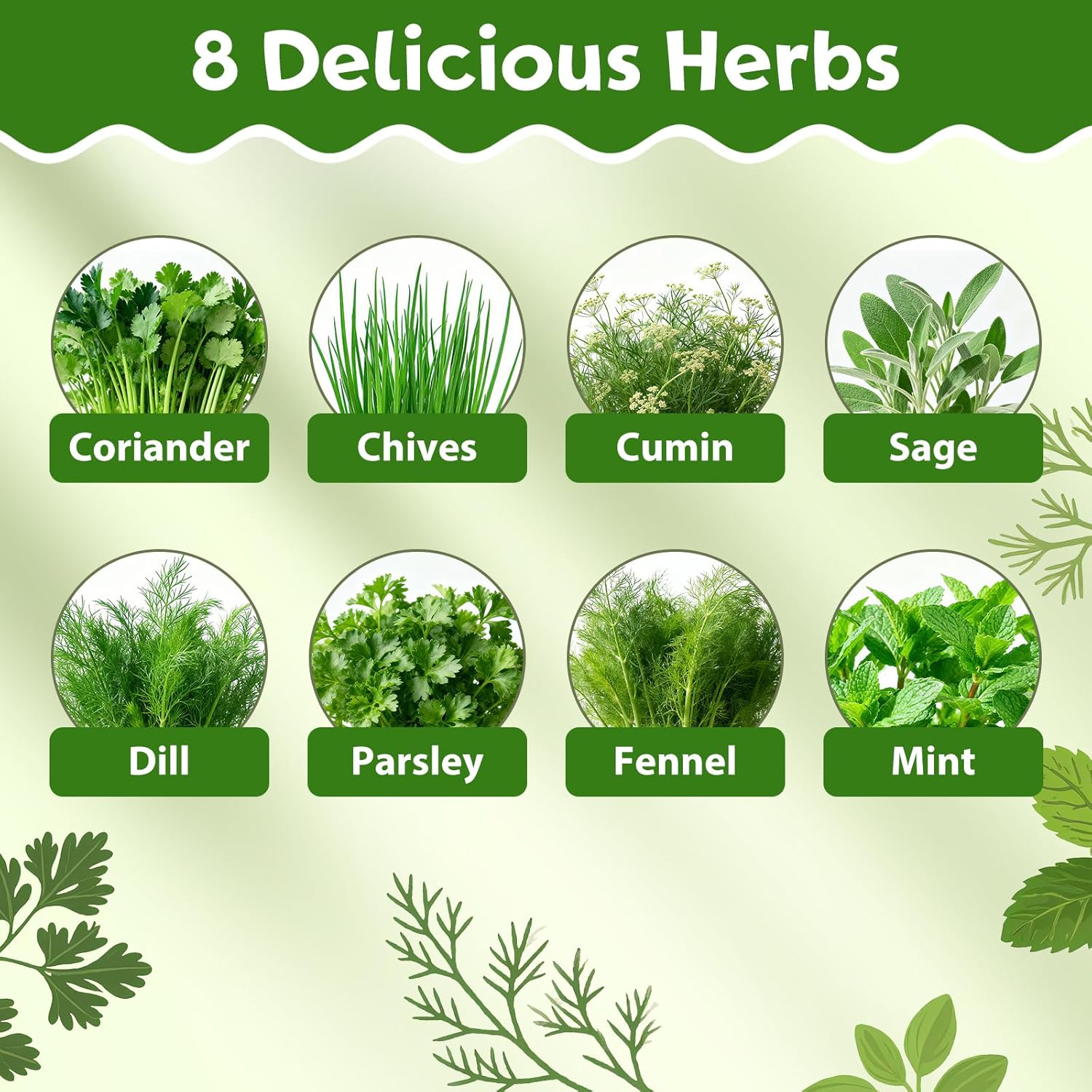 8 Herb Indoor Garden Kit for Beginners, Complete Windowsill Growing Gifts Set with Tools, Mother's Day Gifts for Mom,Unique Christmas Birthday Gifts for Women Men Girls Kitchen Housewarming