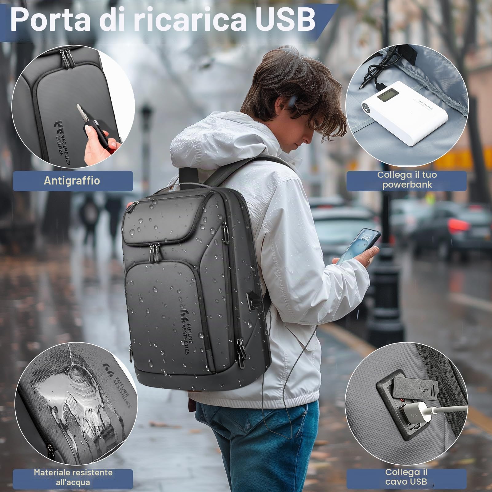 zaino laptop uomo
