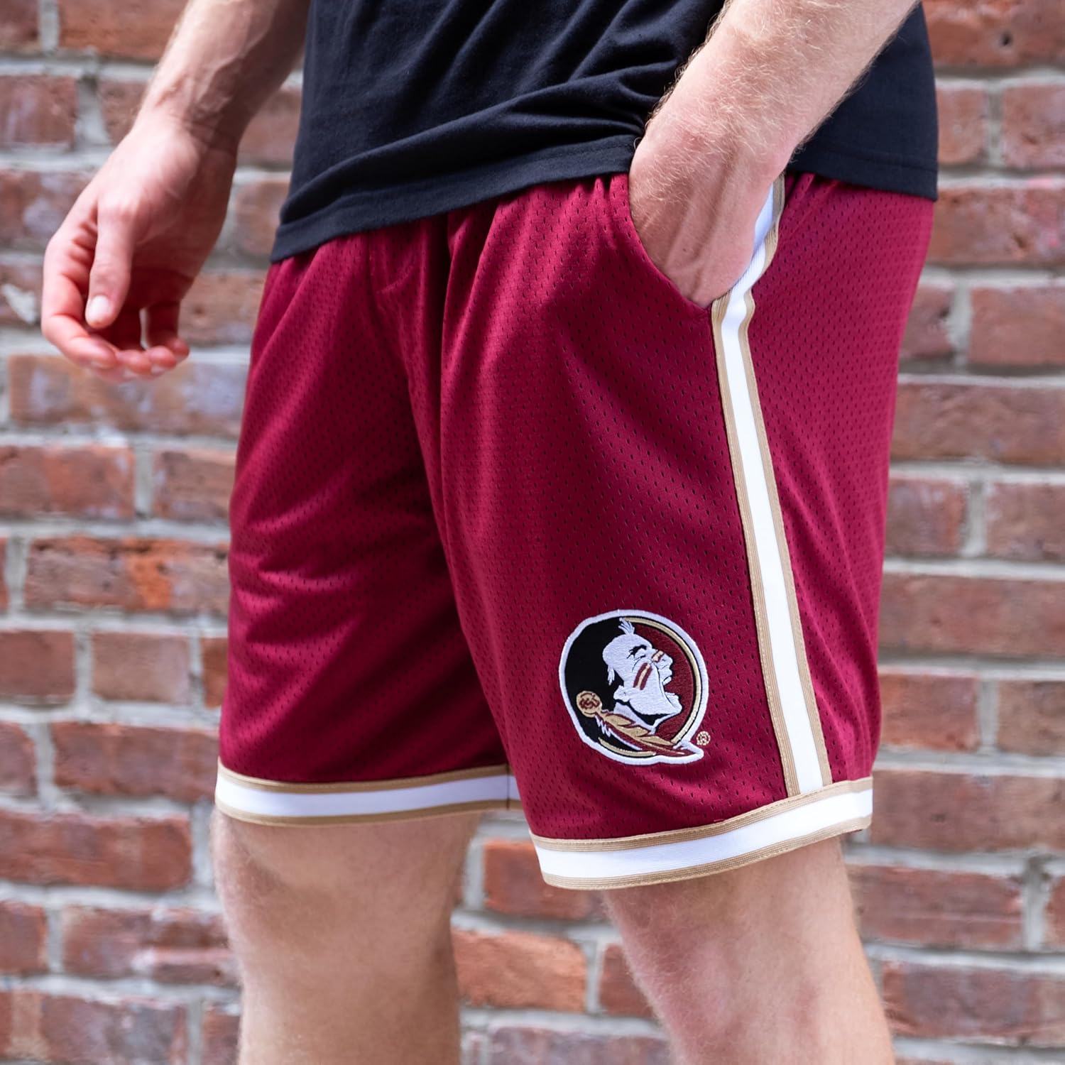 Ultra Game Men's NCAA Official Active Knit Basketball Training Shorts - Classic Fit - Image 4
