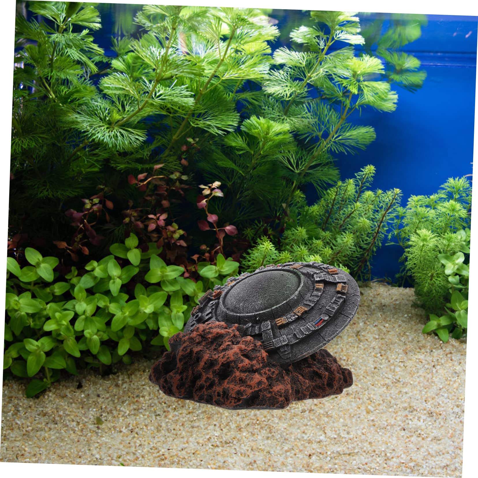 Happyyami Ornement en Résine pour Aquarium, Décoration Intérieure Artificielle Sûre pour l'eau, Adapté à Tous Poissons et Aquariums Décoratifs