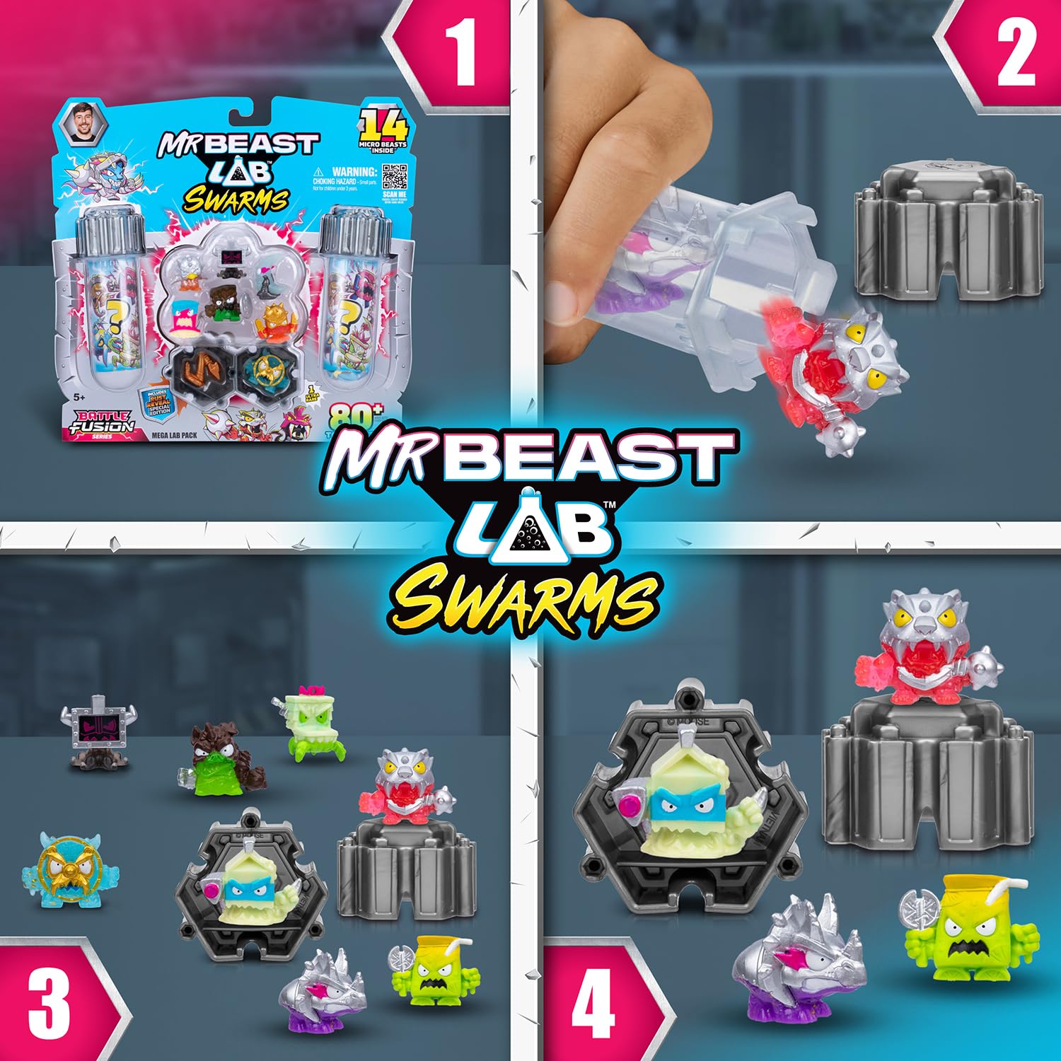 Amazon.co.jp: MrBeast Lab Swarms Battle Fusionシリーズ メガラボ