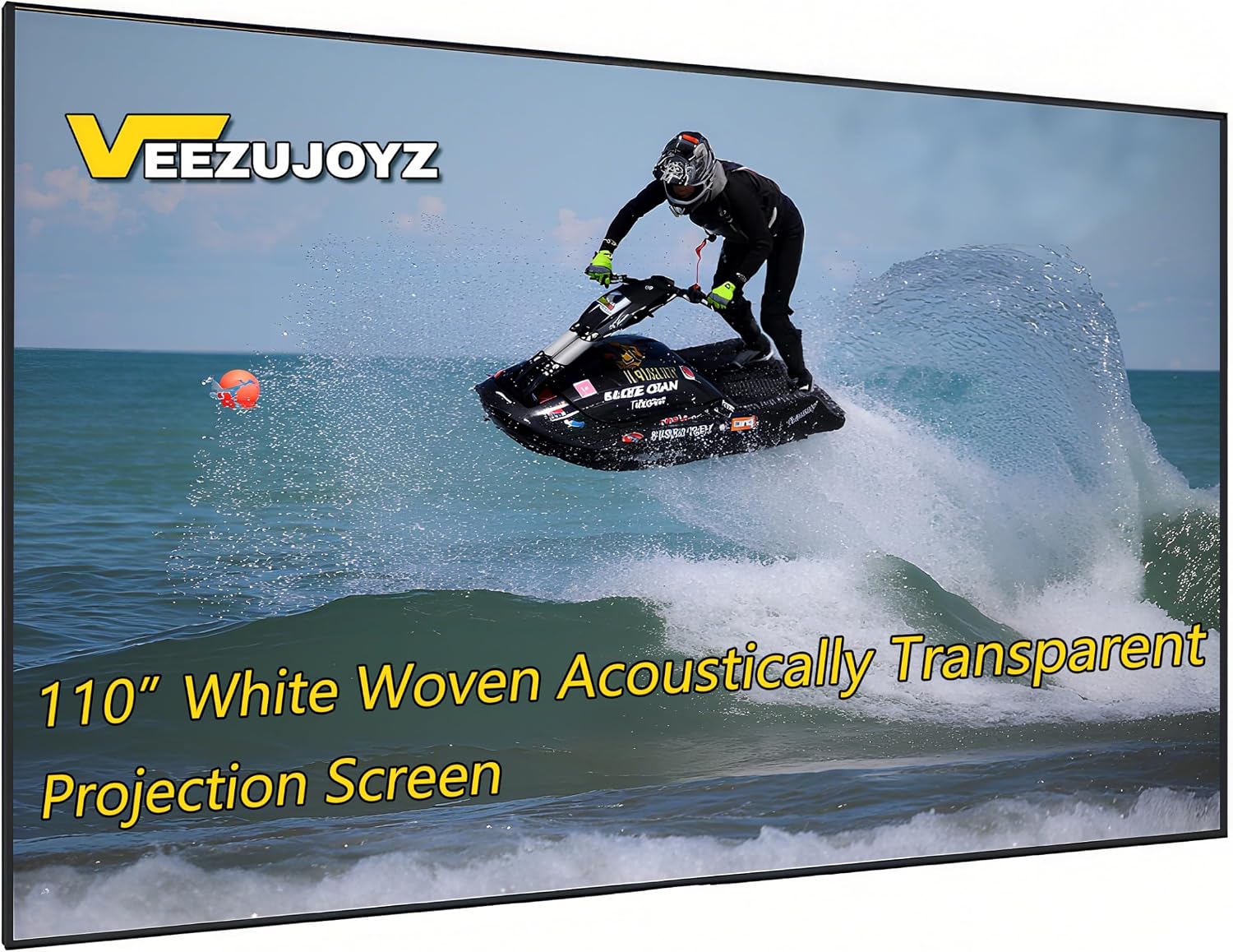 110 inch White Acoustically Transparent Projection Screen 4K/8K HDR
