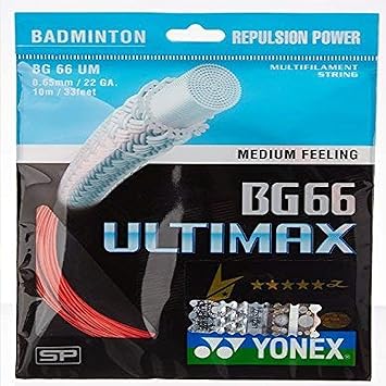 Yonex BG 66 Ultimax Nylon Badminton String, Senior (Yellow)
