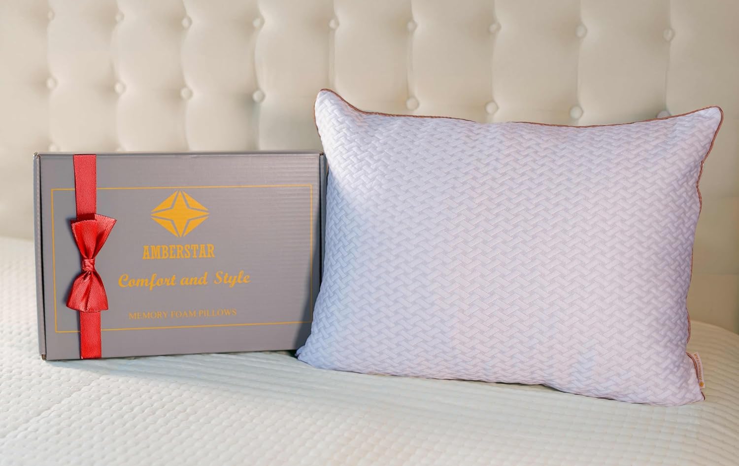 Almohada Memory Foam Tamaño Estándar Ajustable y Refrescante