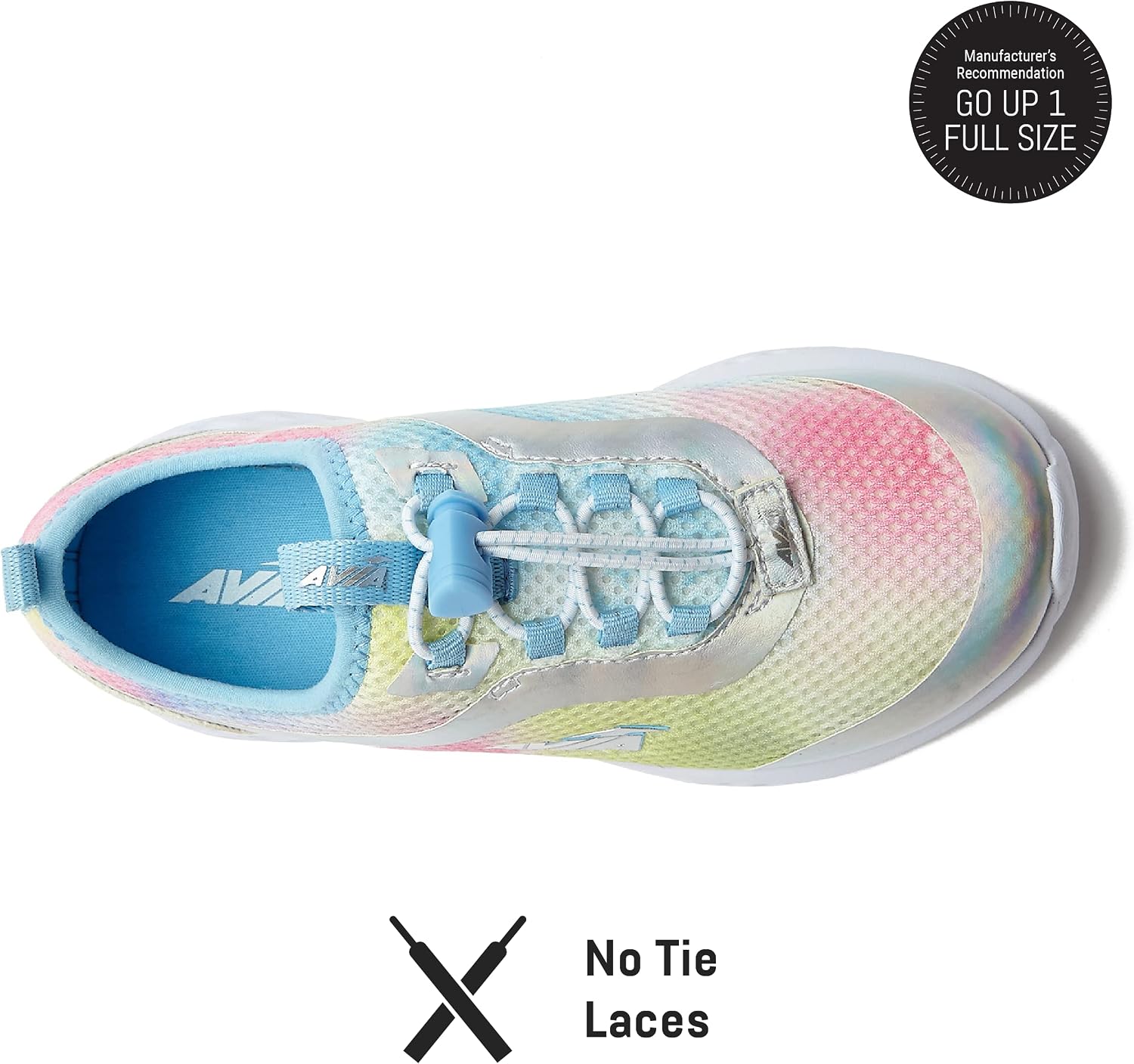 Avia Avi Spirit Slip On Girls' Sneakers - Lightweight Tennis, Athletic, Running Shoes for Girls - Toddler, Little Kid, and Big Kid Sizes 11 to 6