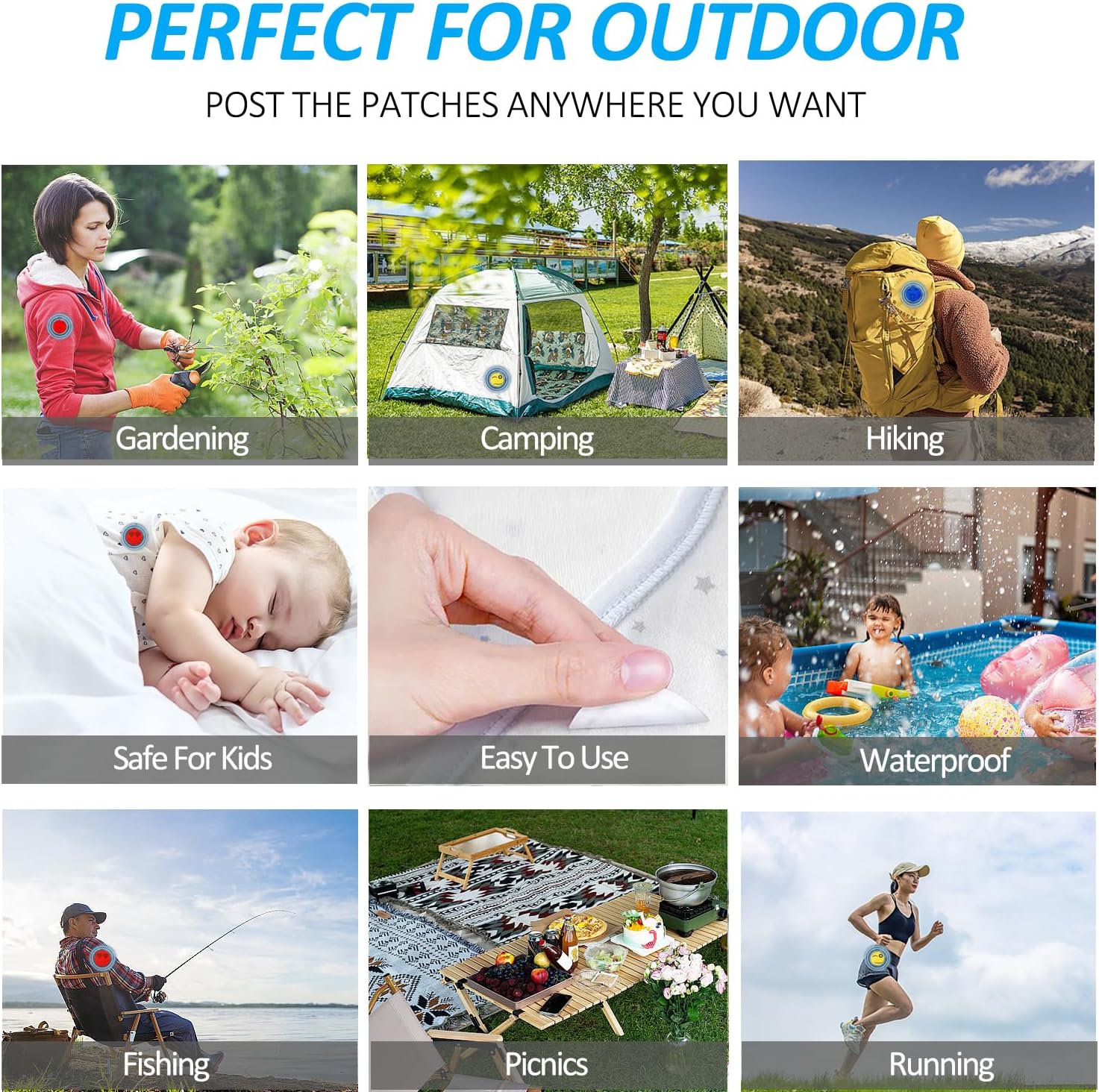 2025 Mosquito Repellent Sticker Patch 120 Count for Kids Adult Outdoor Indoor Travel Camping Hiking (Mix colors) - Image 4