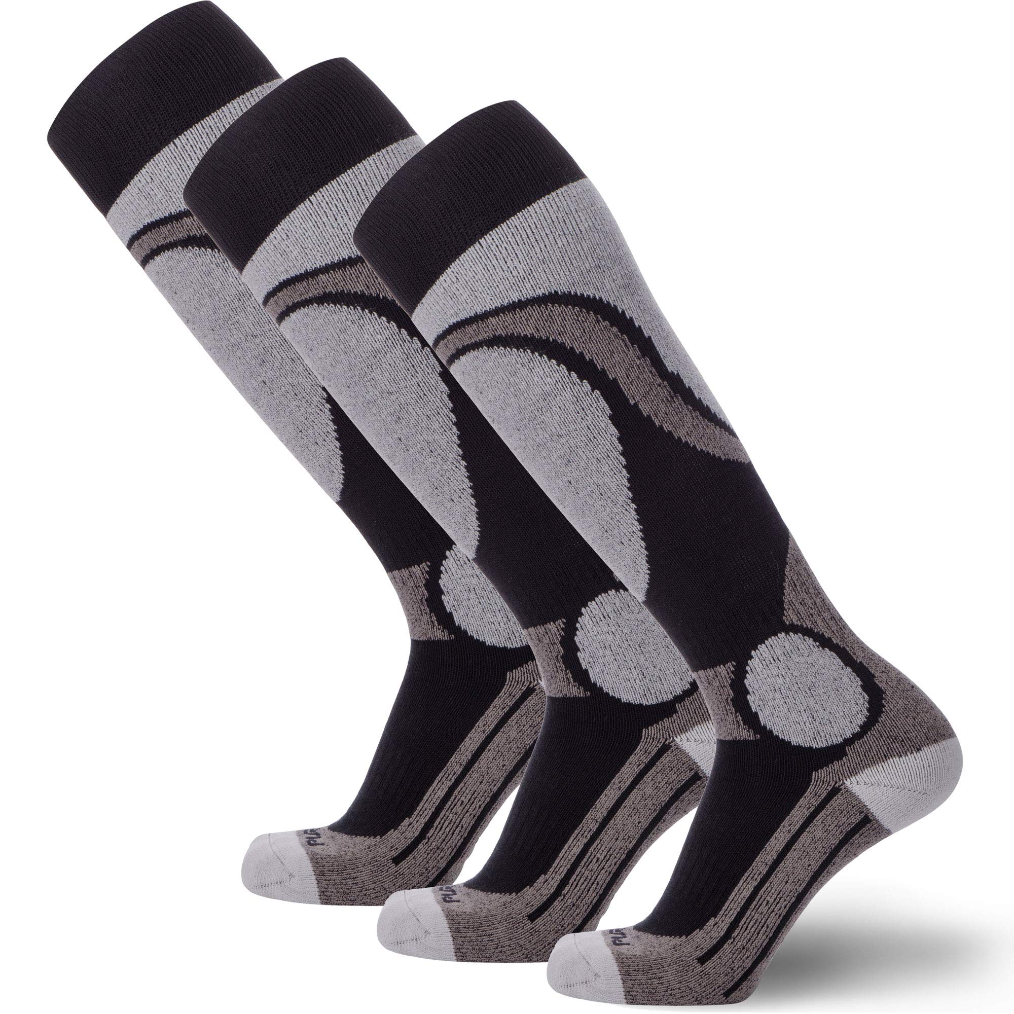 Pure Athlete Elite Wool Ski Socks - Lightweight Merino Wool Thermal Warm Skiing and Snowboarding Sock, for Men and Women