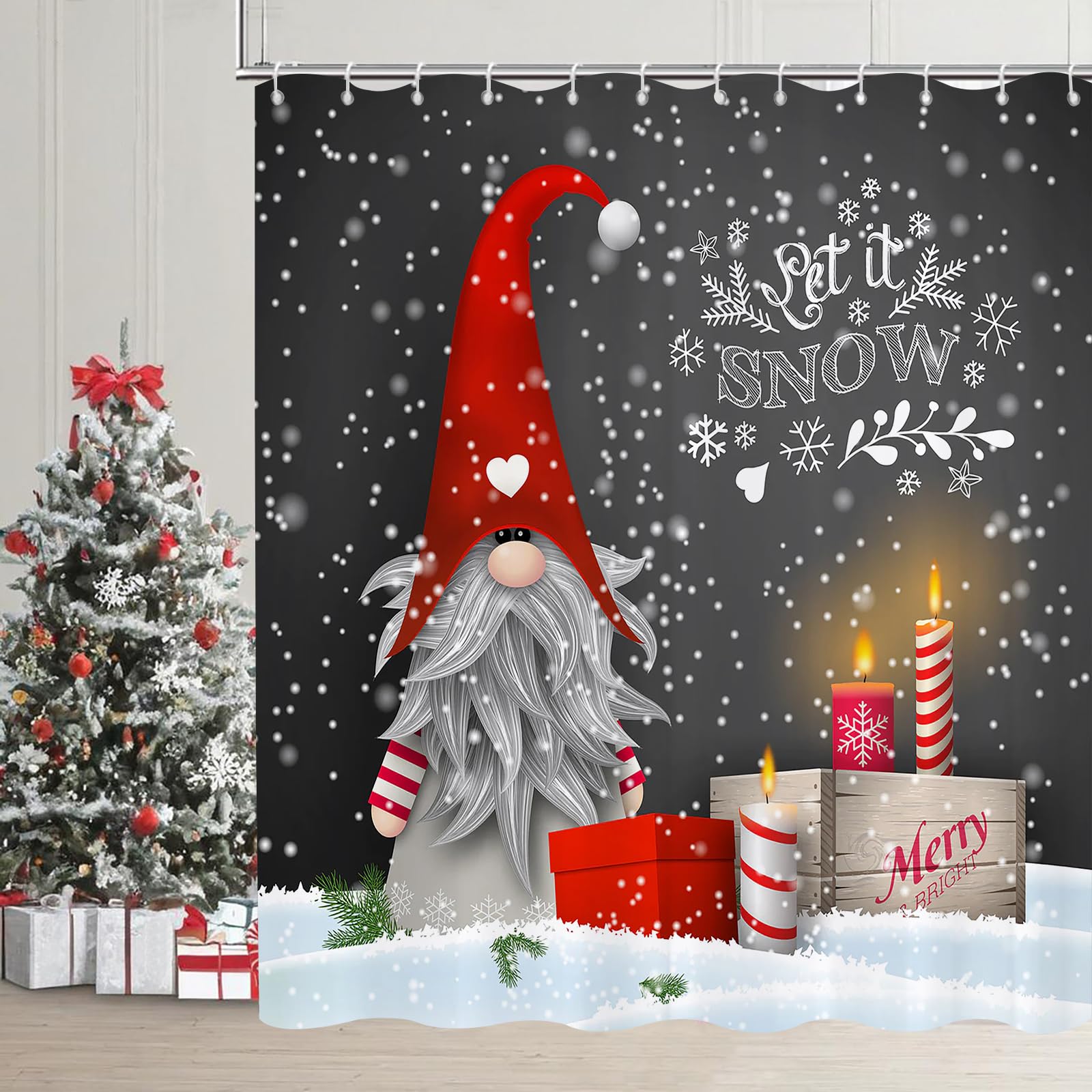 Rideau Occultant Sapin De Noël Rideaux Thermiques À Oeillets Pour