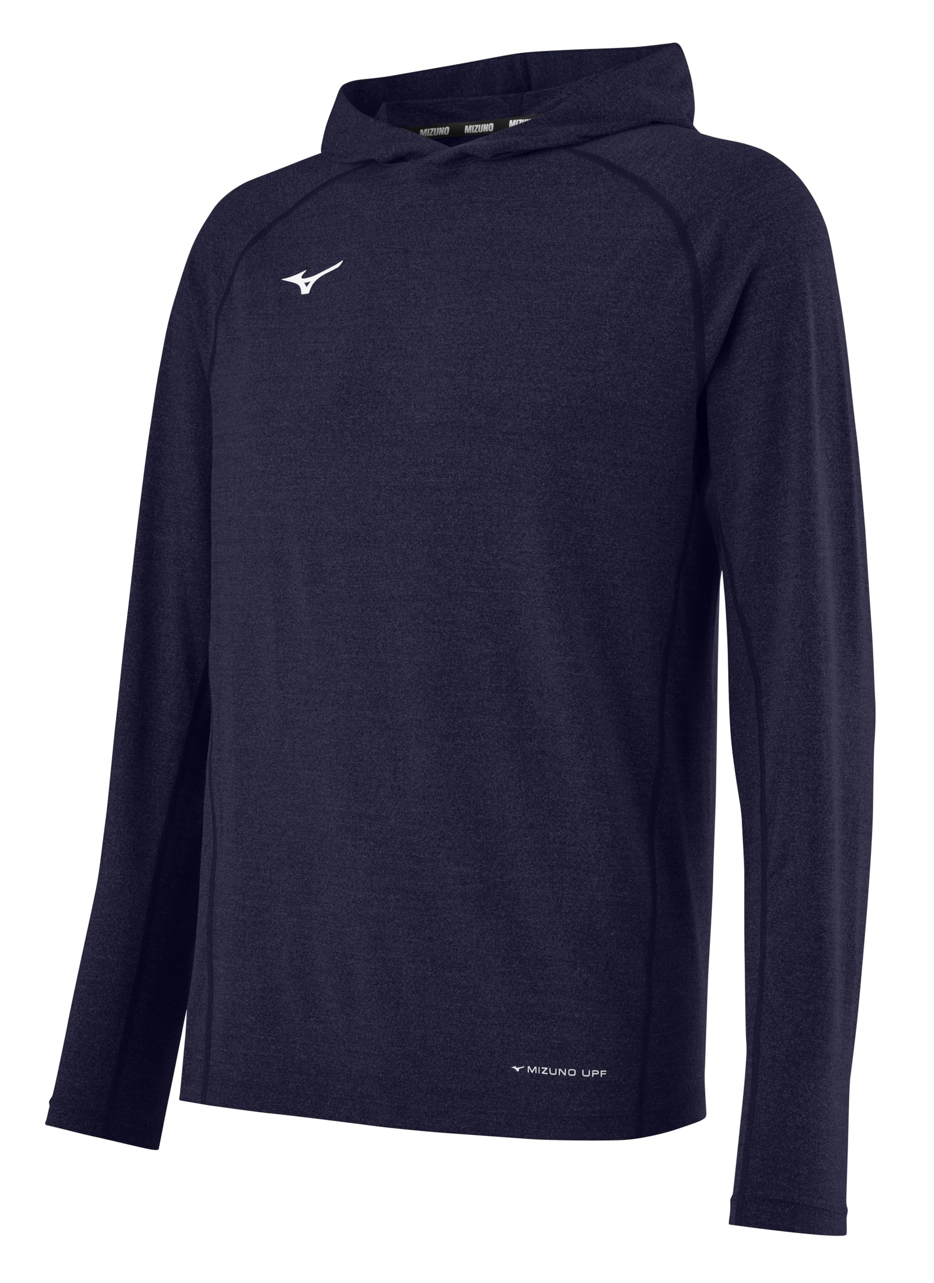 Mizuno UPF Trn Hoodie, Heathered Navy, 3XL