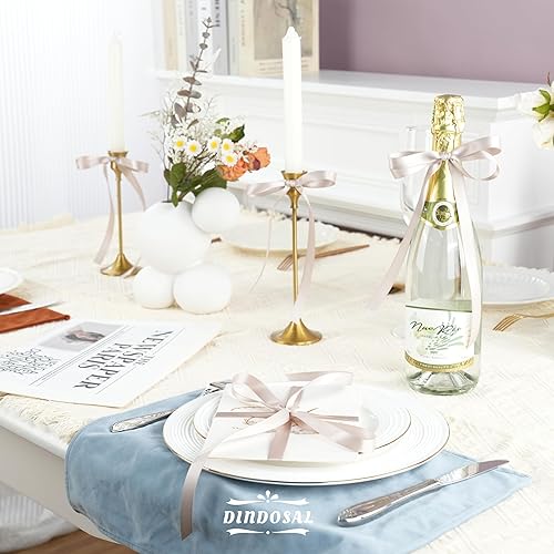 Miniatura 6 de Cinta gris pardo de 12 pulgada, cinta de satén gris pardo de seda para decoración de bodas, cinta fina de color gris pardo para envolver regalos,