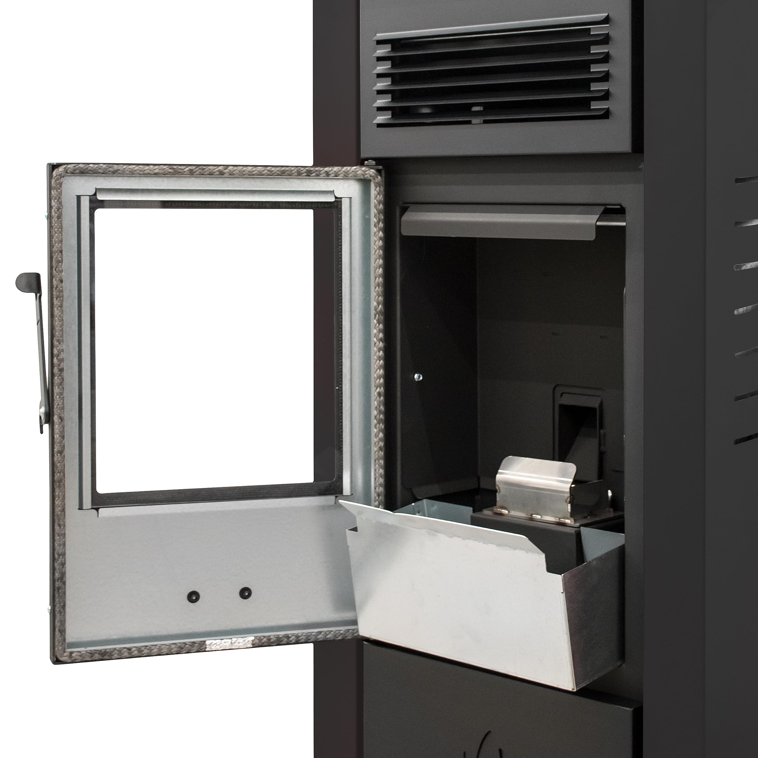 STUFE A PELLET ITALIA Canada 12 KW 5 Sterne WiFi | Pelletöfen Effizienz 91% Heizt 120m² Autonomie 15 Std. 5-Sterne-Zertifiziert Programmierbar WiFi-Steuerung 5 Kräfte 24 Monate Garantie Schwarz