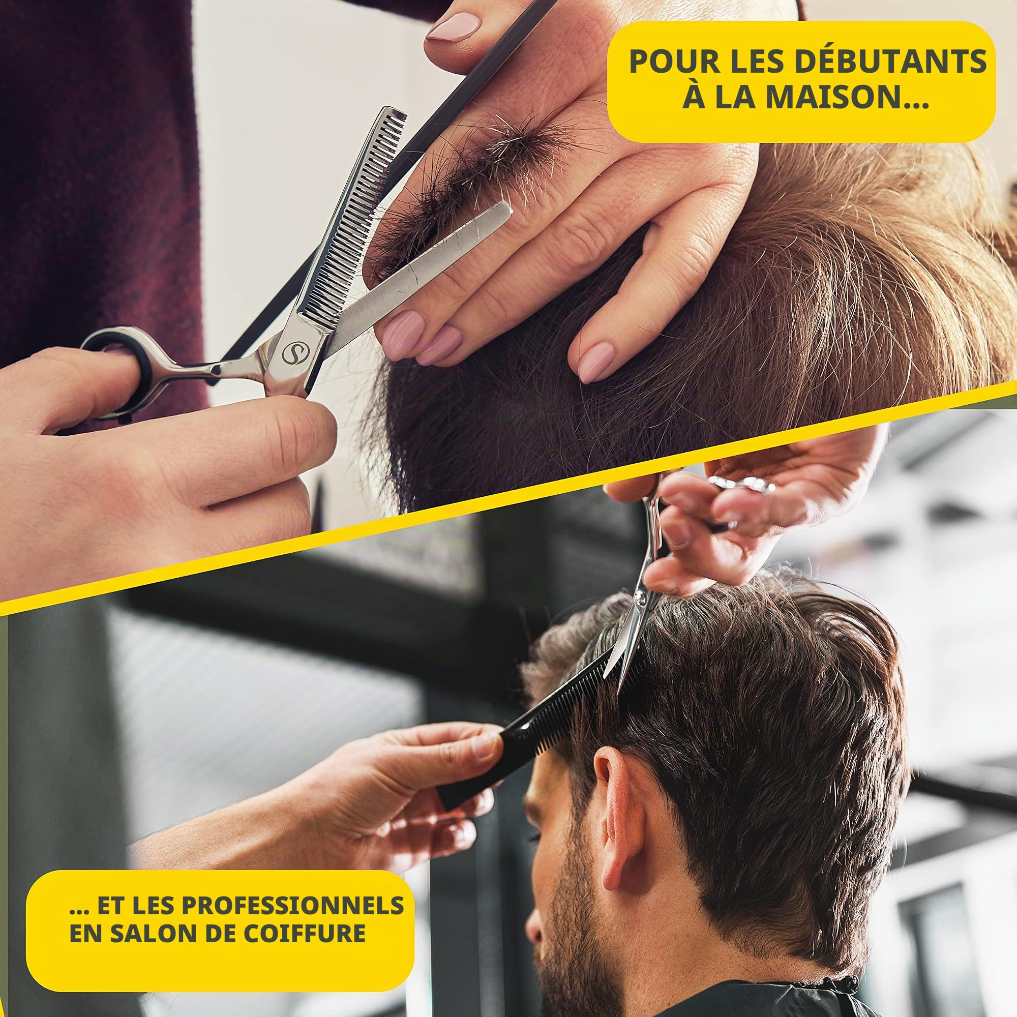 Ensemble de ciseaux à cheveux SCHMIEDWERK | Ciseaux de coiffure coupe nette et précise | Coupe de cheveux parfaite pour hommes et femmes | Ciseaux de coupe de cheveux professionnels avec étui (jeu de