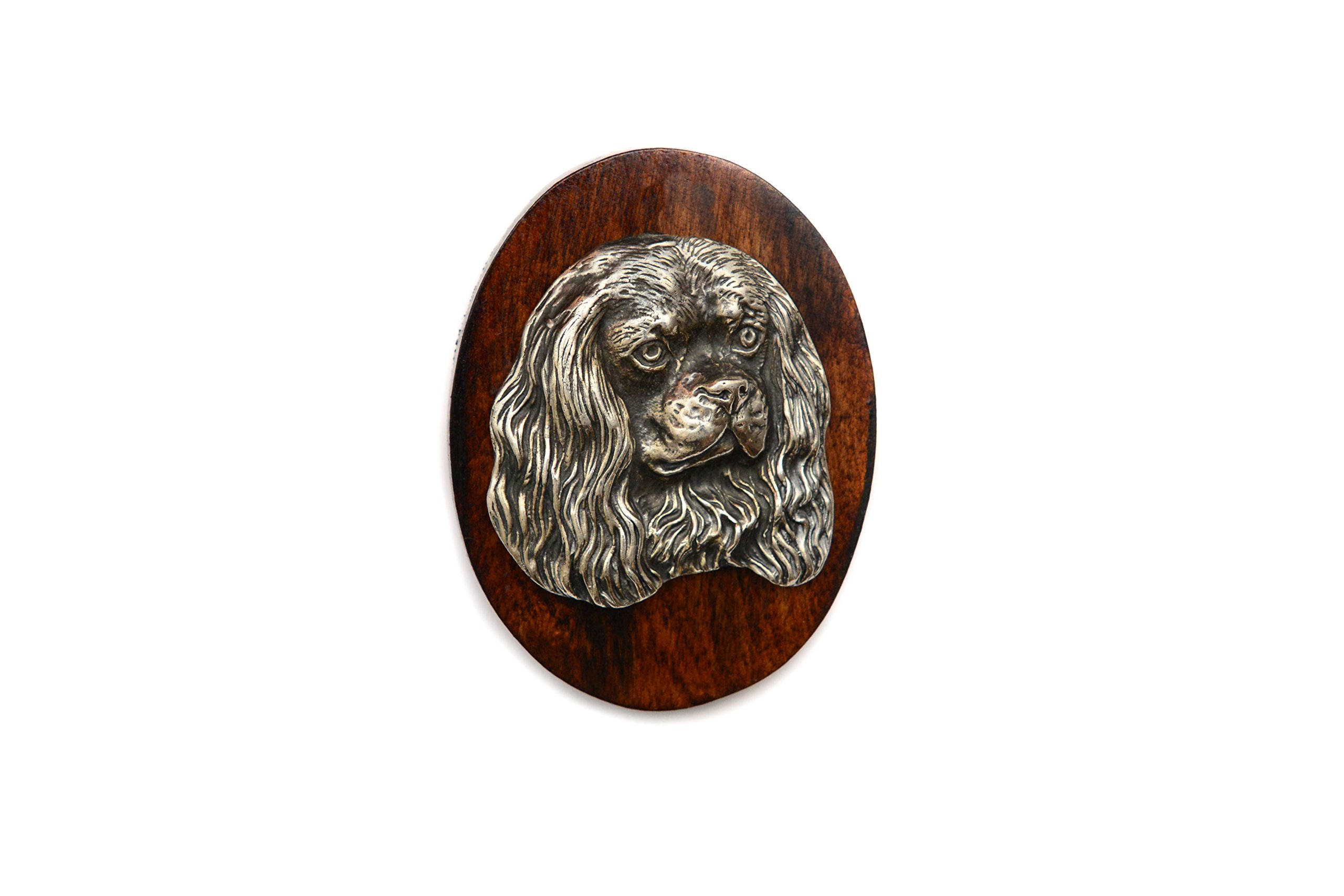 Art-Dog Dog Show Ring Clip Number Holder - Brooch with Clip Dog Show Exhibit Number Holder - Handmade Dog Show Accessory – Dog Tag Clip 7x5cm – Cavalier King Charles Spaniel